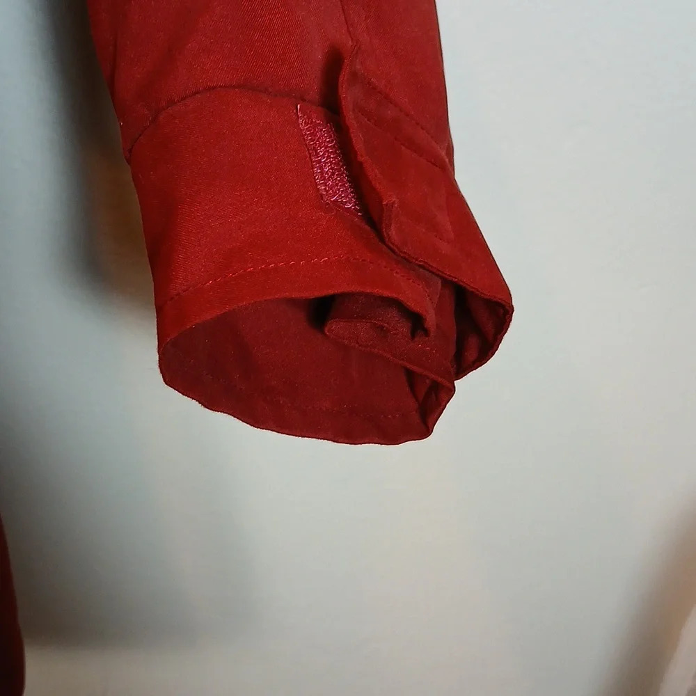 Ralph Lauren Women's Puffy Fleece Lined jacket Packable Hood in red size M/P - Picture 8 of 13